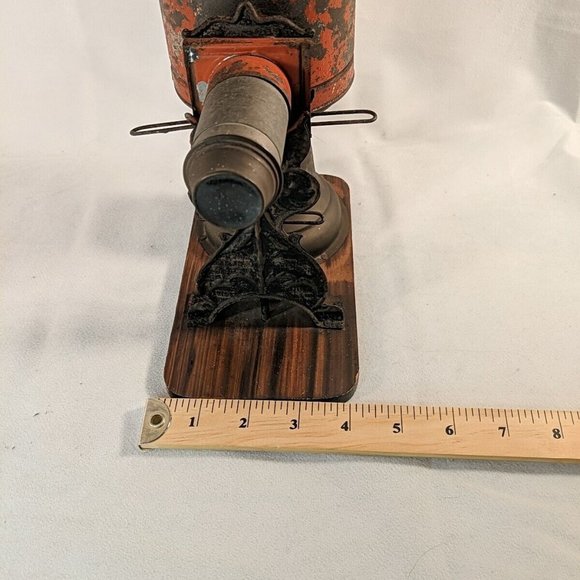 Antique German Magic Lantern Slide Projector 1890s 1880s 19th Century Oil Lamp - Picture 16 of 16